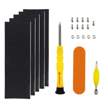 WDTMEEZU Fingerboard Foam Grip Tape(5pcs 110mm*37mm) Anti Slip Foam Tape for MINI Skateboard Finger Skateboard Installation Tools and Screws Nuts Set
