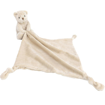 MON AMI Huggie The Bear Plush Lovey, 13.5-Inch Knotted Security Blanket