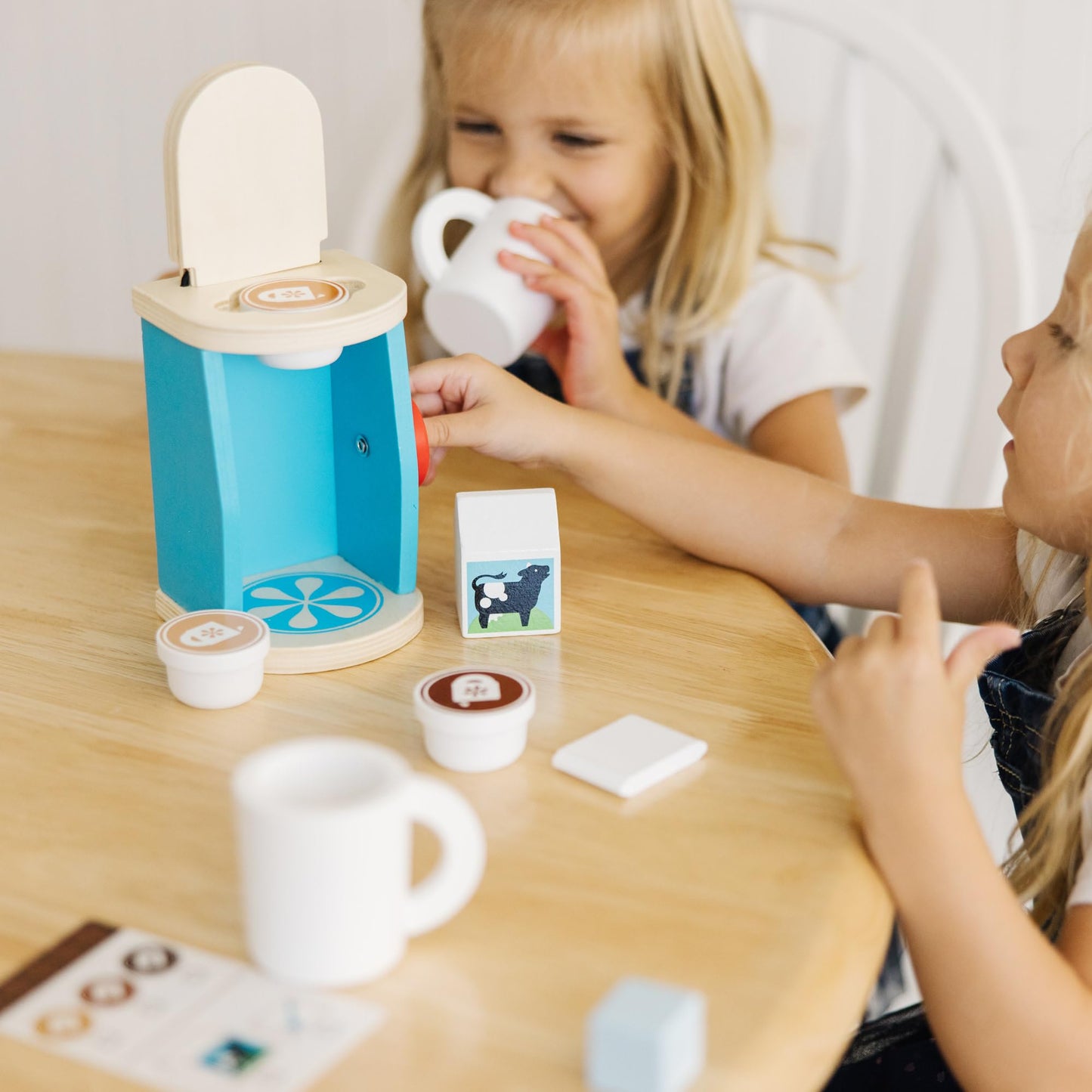 Melissa & Doug 11-Piece Brew and Serve Wooden Coffee Maker Set - Play Kitchen Accessories