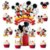 25pcs Mickey Cake Decorations with 24pcs Cupcake Toppers, 1pcs Cake Topper for Mickey Birthday Party Supplies