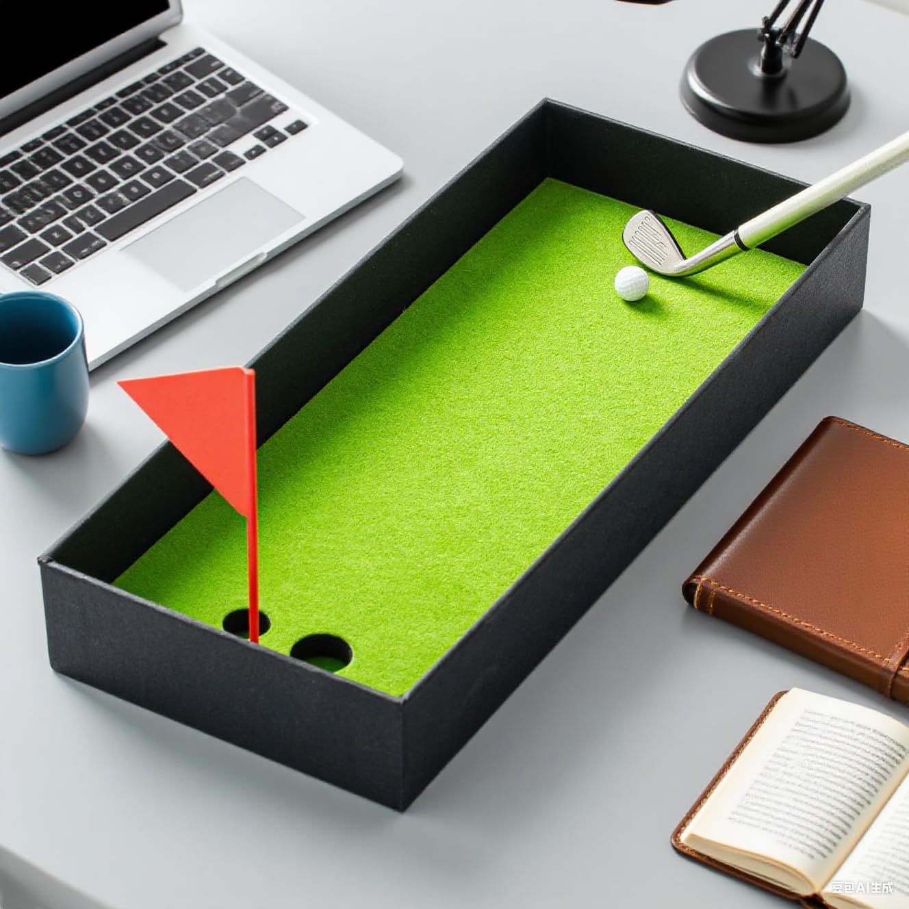Baiyigs Golf Pen Desktop Games Set - Mini Funny Gifts for Golfers, Coworkers, Boss, for Dad from Wife Daughter Son, Office Desk Putting Practice Toy