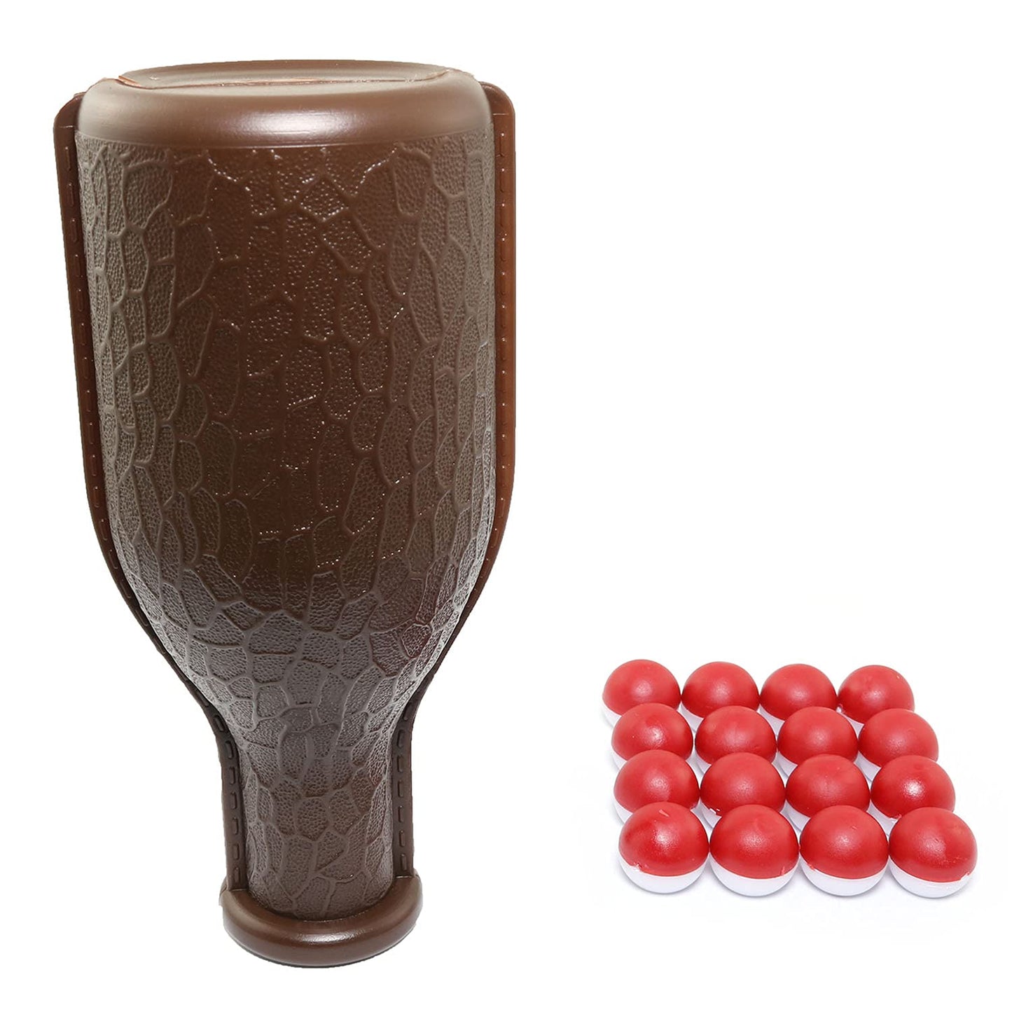 RLECS Billiard Shaker Pool Snooker Billiard Table Kelly Pool Shaker Bottle with 16PCS Red and White Tally Peas