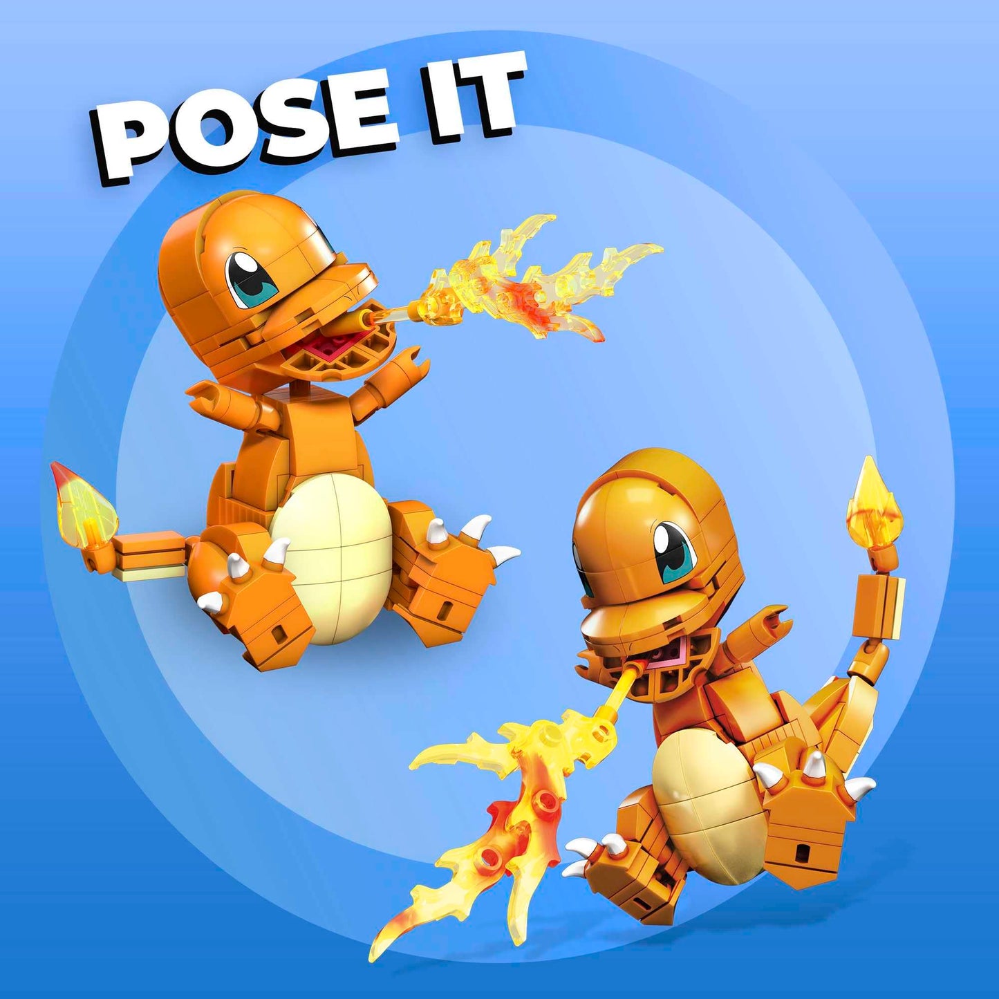 MEGA Pokémon Building Toys Set, Build & Show Charmander with 180 Pieces, 4 Inches Tall, for Kids
