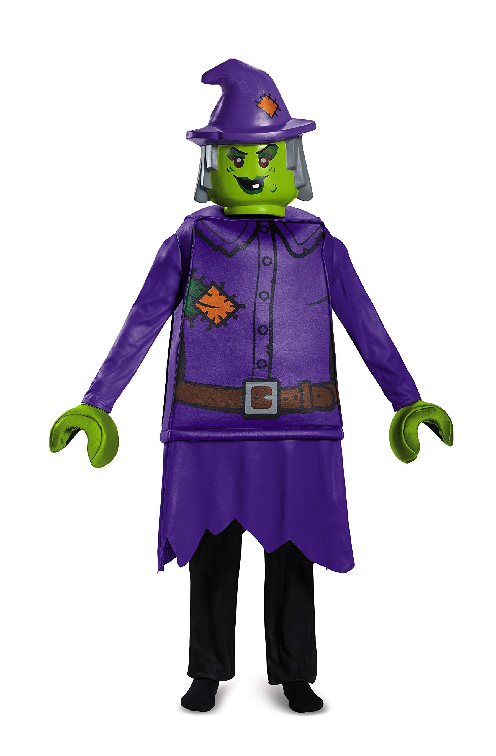 Disguise Lego Witch Deluxe Costume, Purple, Medium (7-8)