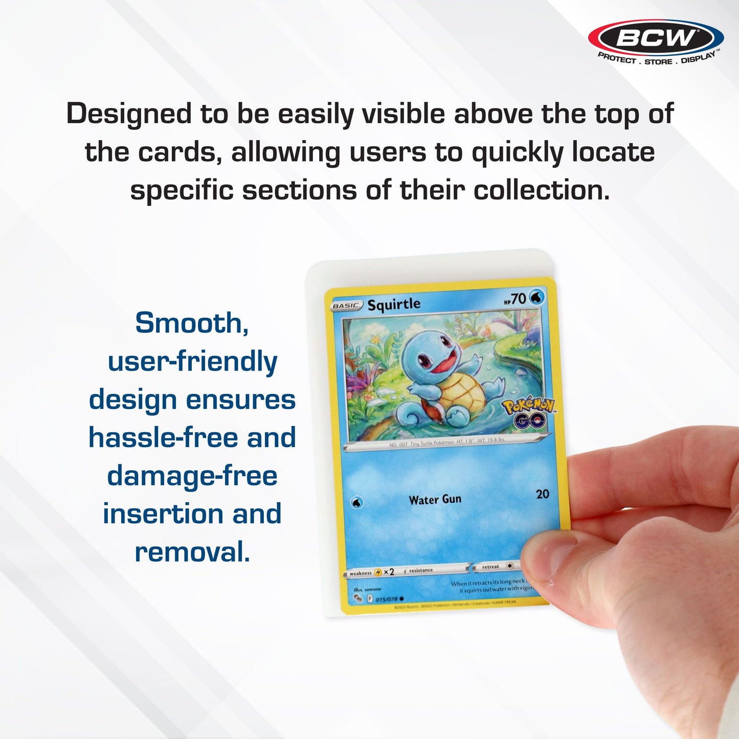 BCW Trading Card Dividers (100 Pack) | Archival Quality with Write-On Tabs | Fits 3200 & 5000 Super Monster Trading Card Storage Boxes