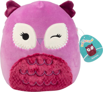 Squishmallows 10 Inch Aurora The Purple Owl - Official Jazwares Plush - Collectible Squishy Soft Stuffed Animal Toy - Gift for Kids, Boys, & Girls