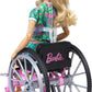 Barbie Fashionistas Doll #165 with Wheelchair & Ramp, Wavy Blonde Hair & Tropical-Print Outfit with Accessories