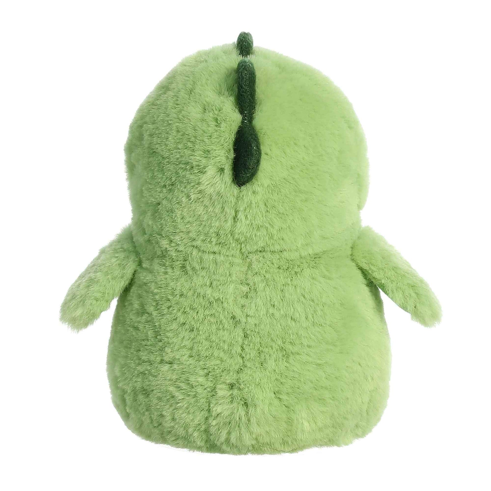 Aurora® Playful Pompom Penguin™ Dino Stuffed Animal - Vibrant Companions for Warm Cuddles - Perfect for Adults, Kids, and Birthdays - Green 7 Inches