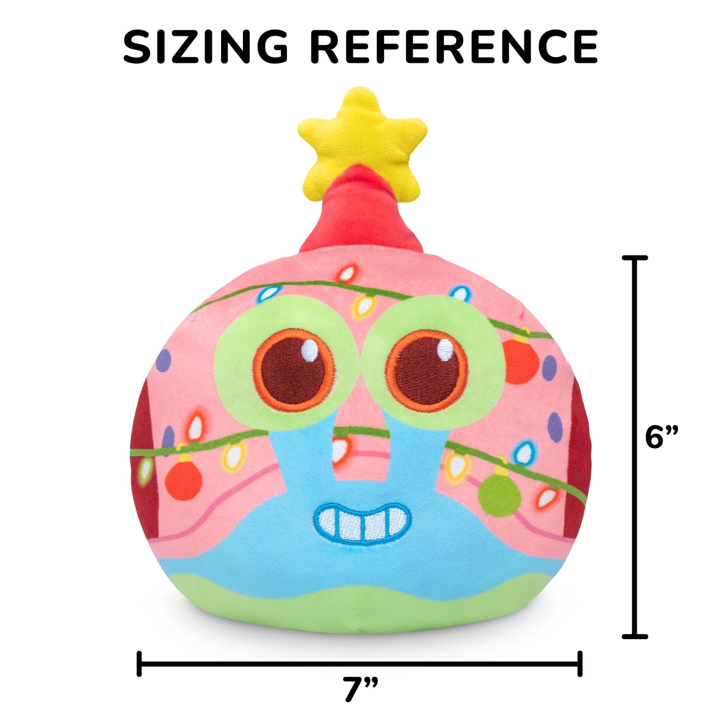 TeeTurtle Reversible Spongebob Squarepants Holiday Gary 6 -Inch Cupcake Two-Sided Flip Plush Toy with Embroidered Details - Cute Mini Collectible