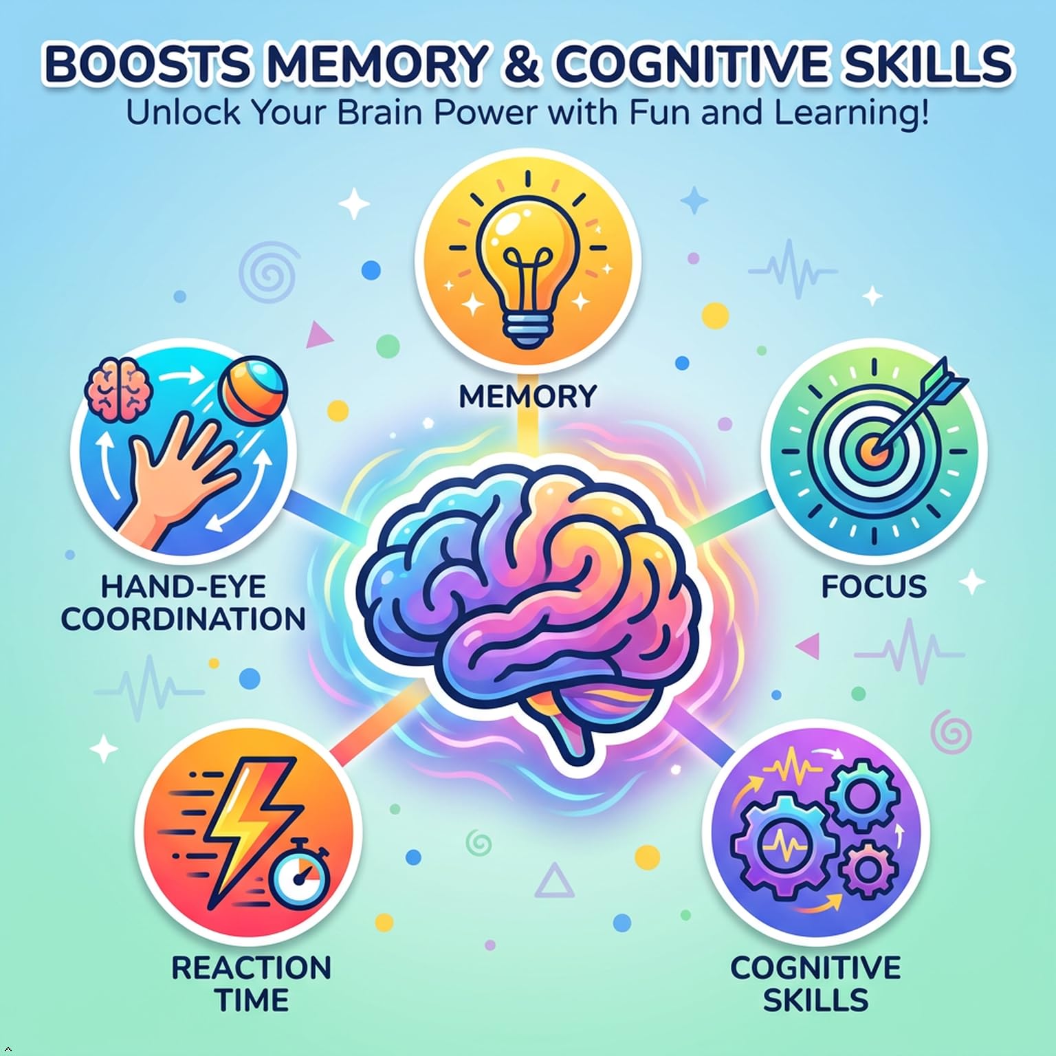 FLASHDASH Flashing Cube Electronic Memory and Brain Game - 4-in-1 Handheld Stem Toys for Kids - Cool Gadgets, Games for Boys and Girls - Fun Family