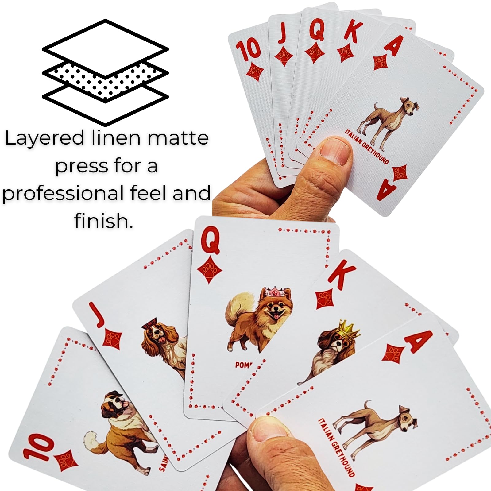 Truwnorth The Dog Deck Premium Playing Cards, Poker Size Standard Index, Luxury Playing Cards