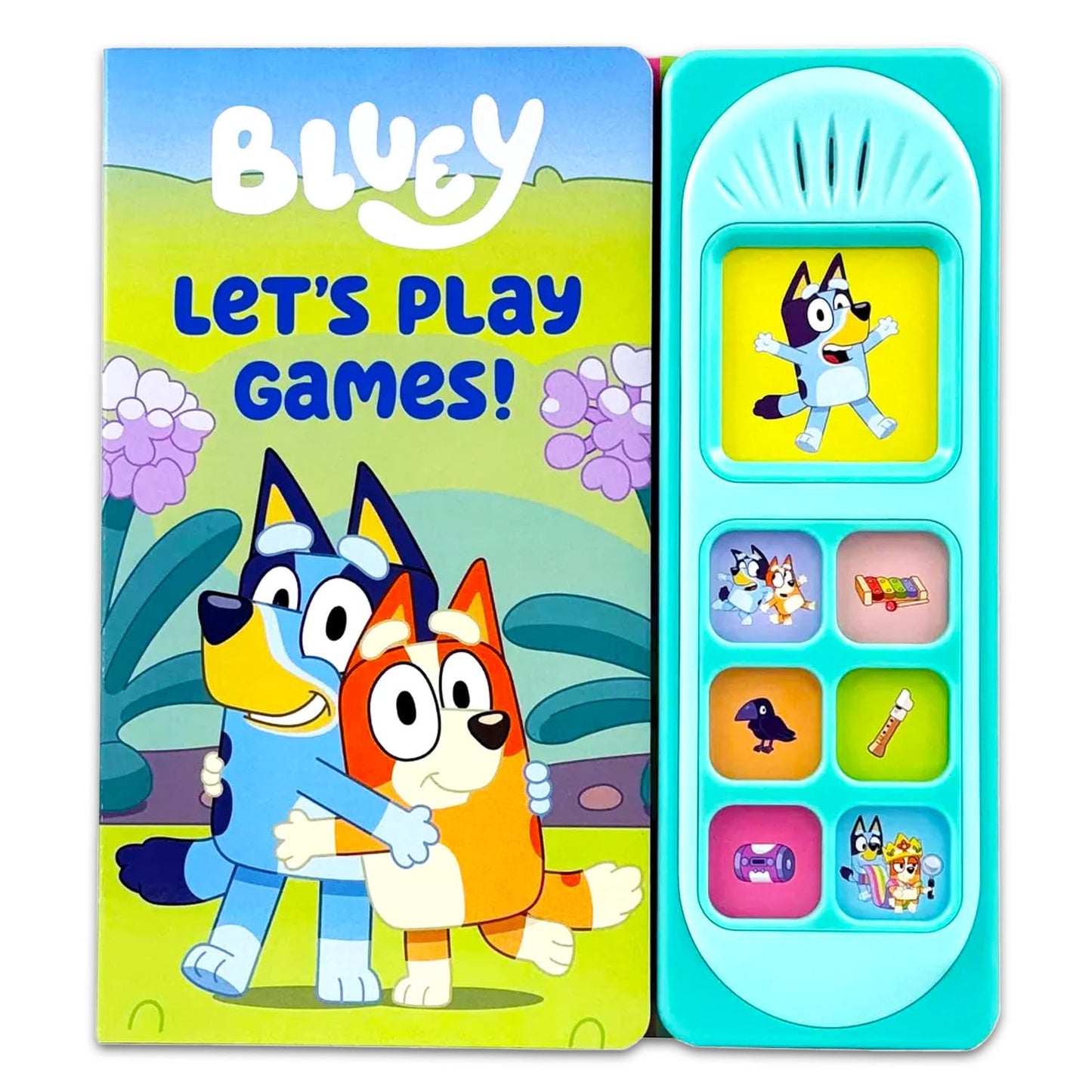 Bluey Sound Book for Toddlers - Activity Bundle with Interactive Learning Sound Book with Buttons Plus Coloring Pages, Stickers, Door Hanger | Bluey