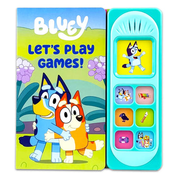 Bluey Sound Book for Toddlers - Activity Bundle with Interactive Learning Sound Book with Buttons Plus Coloring Pages, Stickers, Door Hanger | Bluey