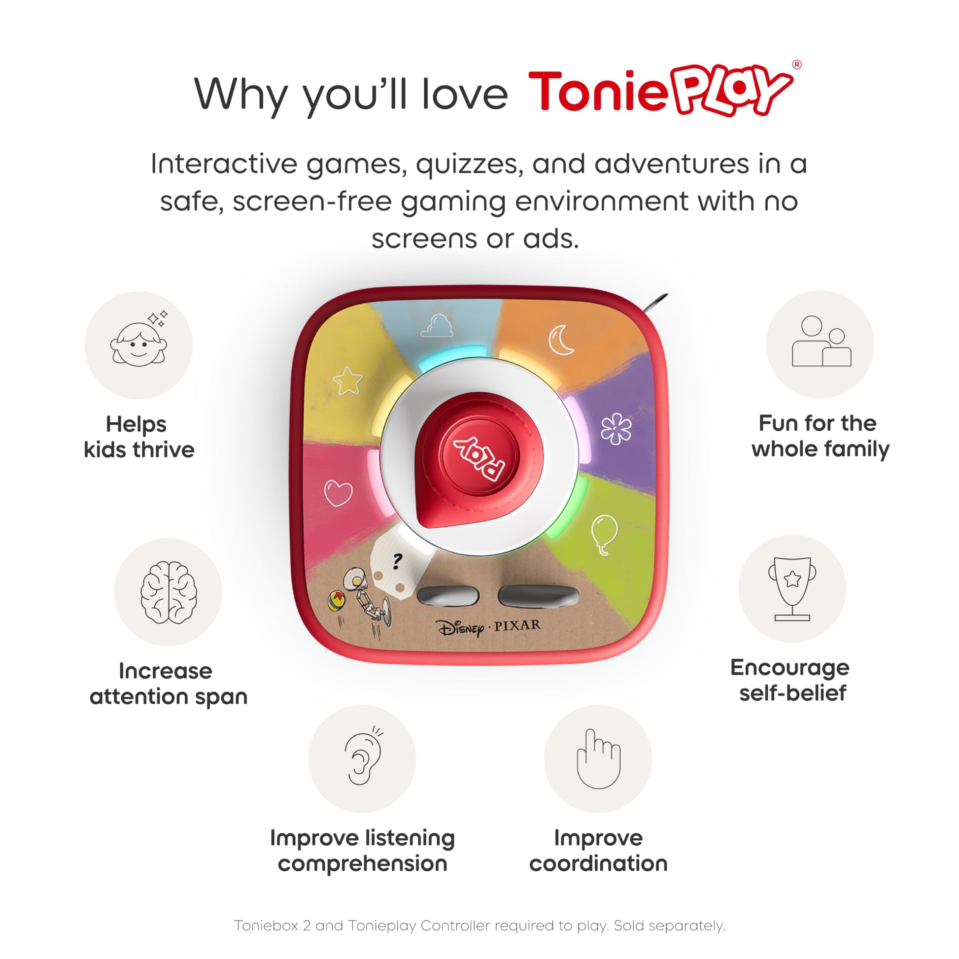 Tonies Disney Pixar: Scene Searchers Tonieplay Game [Requires Toniebox 2 and Controller]