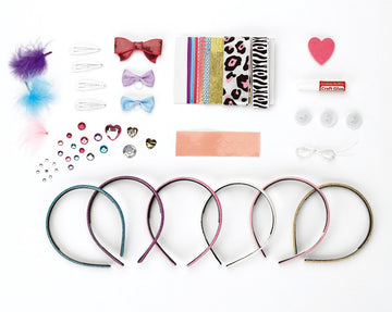 Creativity for Kids Sparkling Hair Accessory Set - Make Fashionable Hair Accessories - Teaches Beneficial Skills - for Ages 7 and Up