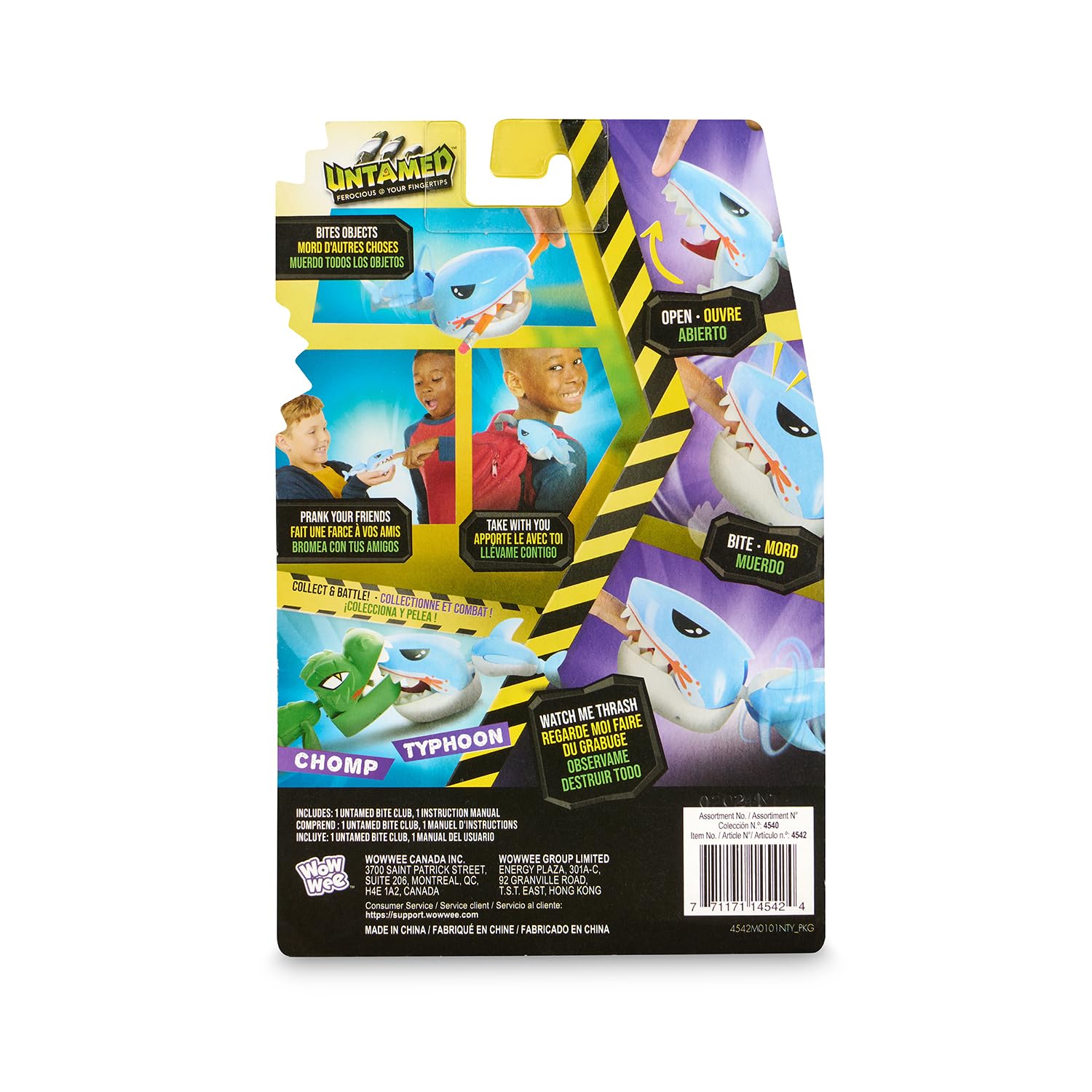Untamed Bite Club Shark, Typhoon (Blue), Biting Creature, Prank Toy (Ages 5+)