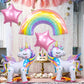 Self Standing Unicorn Balloons, 6PCS Unicorn Kids 6th Birthday Party Decor