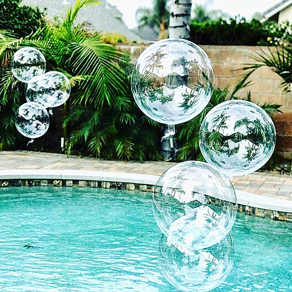 Bobo Balloons 50 Packs, 20 Inch Helium Style Transparent Bubble Clear Balloons for LED Light Up Decoration, Gifts for Christmas,Wedding,Birthday Party