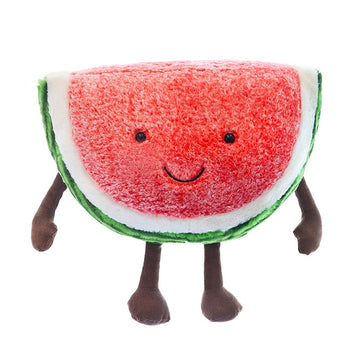 AngelGift Cuddly Big Soft Toys Fruit Serie Watermelon Stuffed Animals Toy Cushion Doll, 12" /30cm Watermelon Plushie Toys Best Birthday Gifts