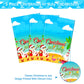 3 Pcs Christmas in July Tablecloth - Summer Christmas Table Cloth, Disposable Plastic Rectangle Blue Table Cover for hawaiian Beach Xmas Decorations