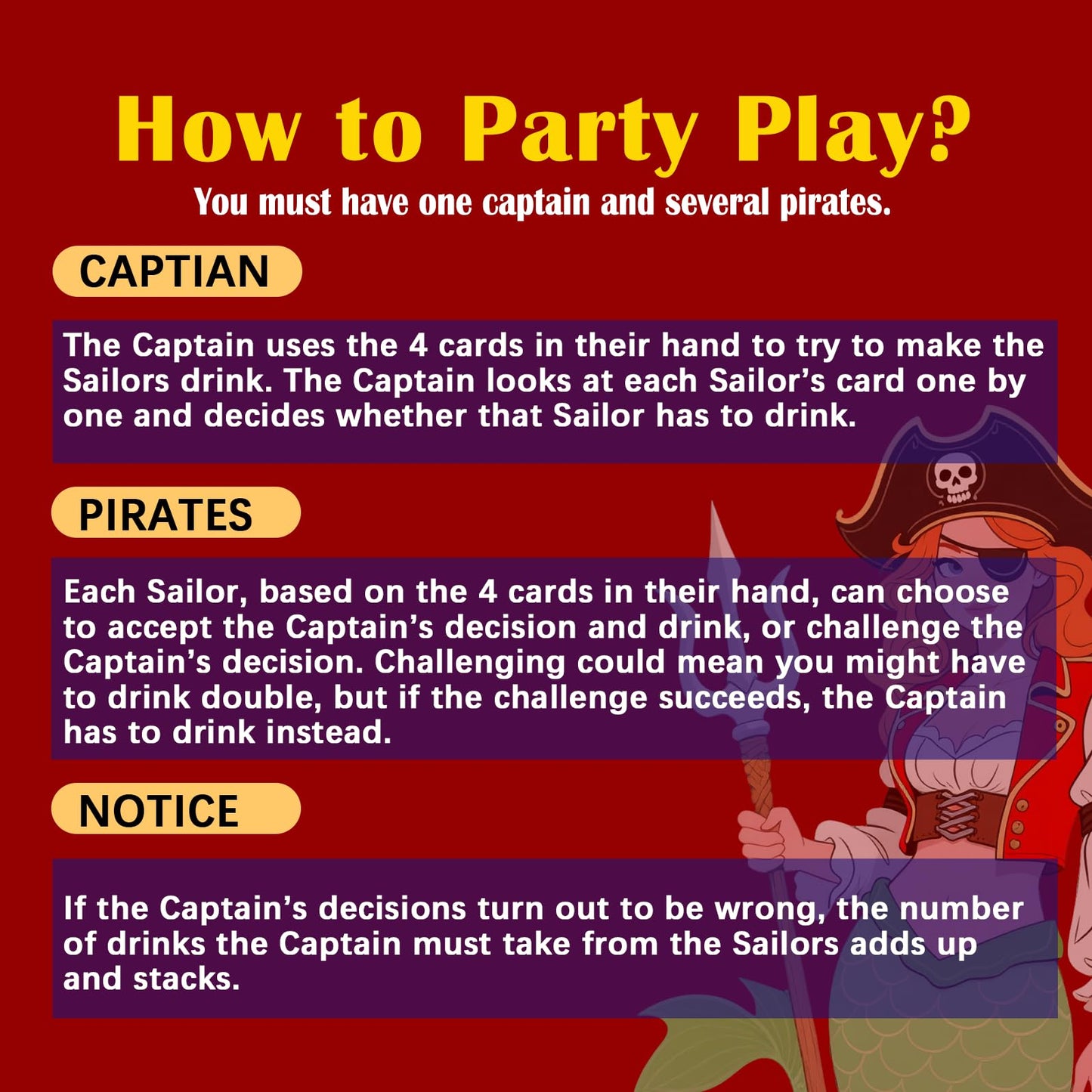DRUNKSAIL Pirate Party Drinking Games for Adults, 3-10 Player Parties Board Game | 100 Cards Social Game | Easy Rules for Fun Party & Game Night