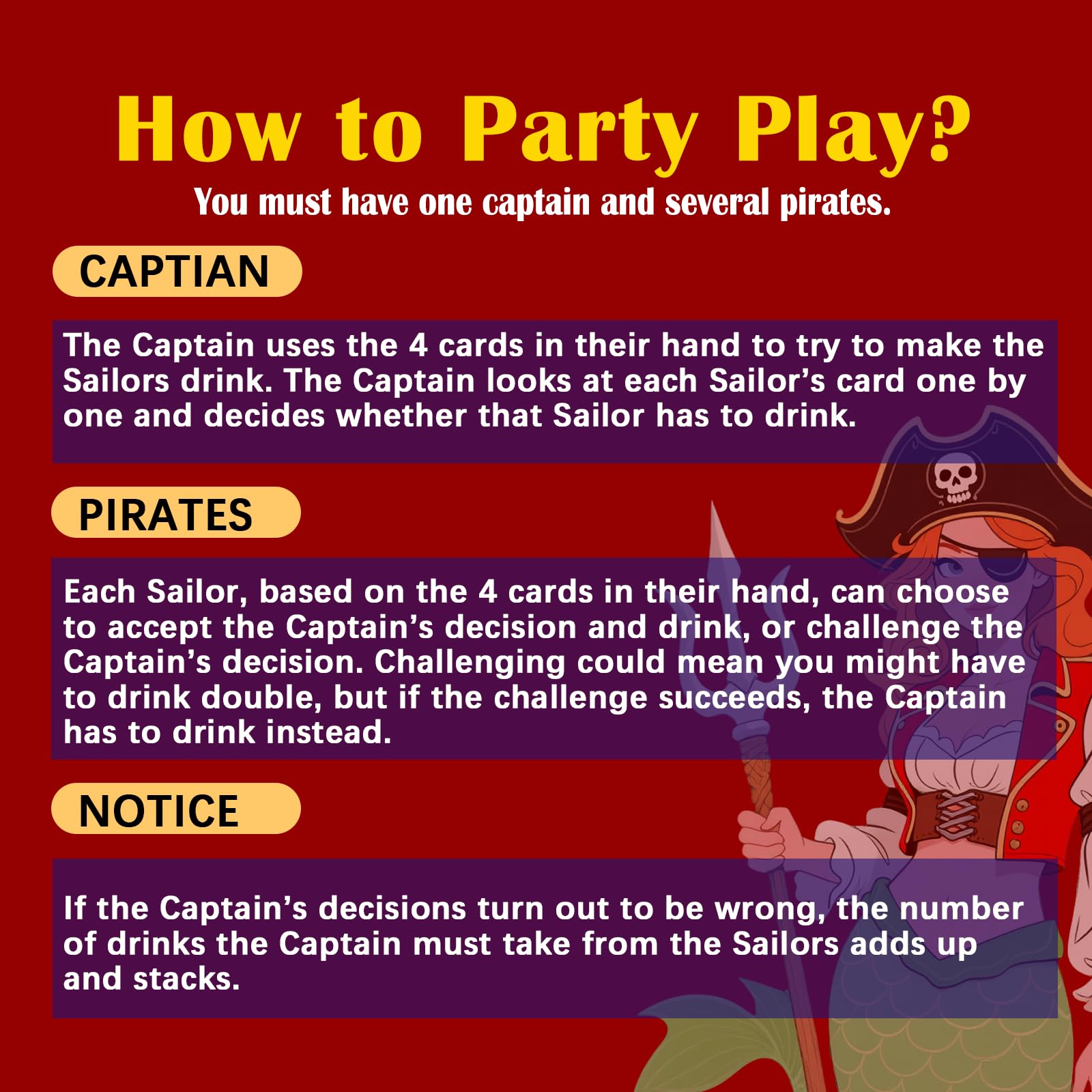 DRUNKSAIL Pirate Party Drinking Games for Adults, 3-10 Player Parties Board Game | 100 Cards Social Game | Easy Rules for Fun Party & Game Night