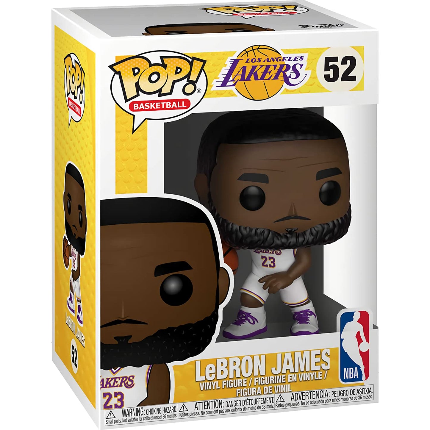 Lebr o n J a m e s [Lake r s]: Fun ko P o p ! Basketball Vinyl Figurine Bundle with 1 Compatible 'ToysDiva' Graphic Protector (052-37271 - B)