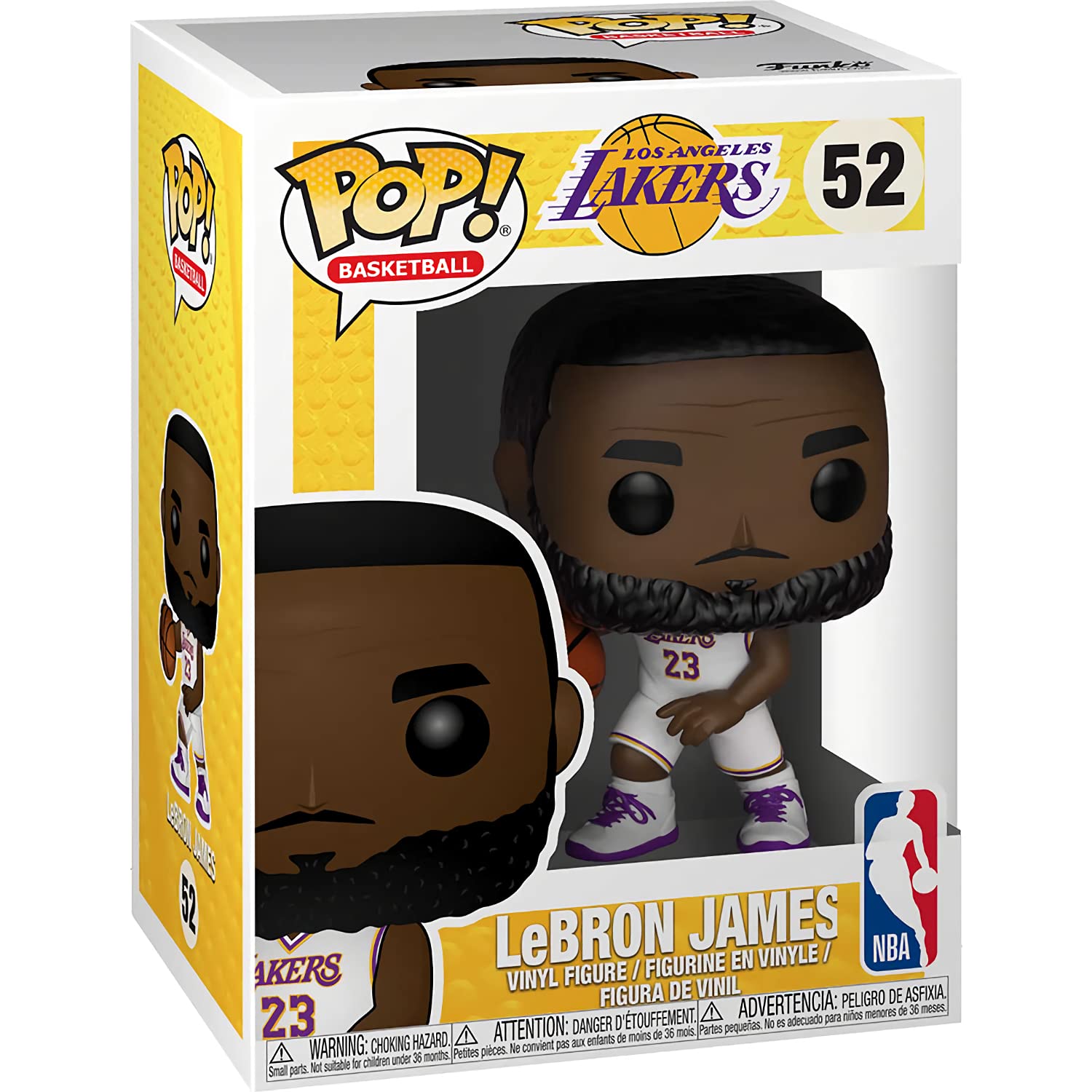 Lebr o n J a m e s [Lake r s]: Fun ko P o p ! Basketball Vinyl Figurine Bundle with 1 Compatible 'ToysDiva' Graphic Protector (052-37271 - B)