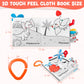 Odeepstar Dinosaur Fabric Book- Crinkle Sound, Touch & Feel, Press Squeaker with Soft Tail Plus Teether Feature - Baby Books Toys for Newborn Infants