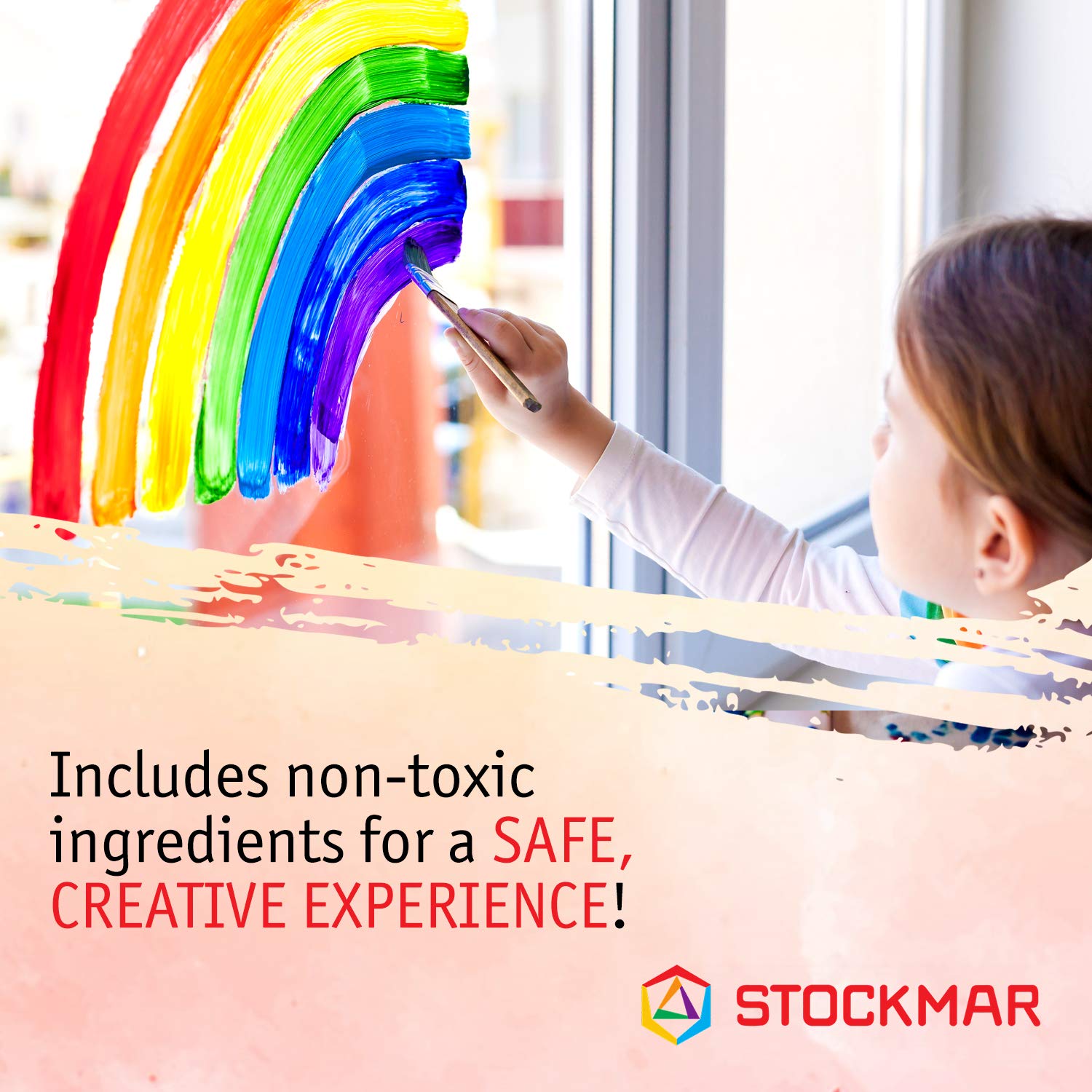 Stockmar Watercolor Paint- 6 Set, Washable Paint for Kids, Homeschoolers & Students, Waldorf Art Supplies (6 Bottles, 20 mL each)