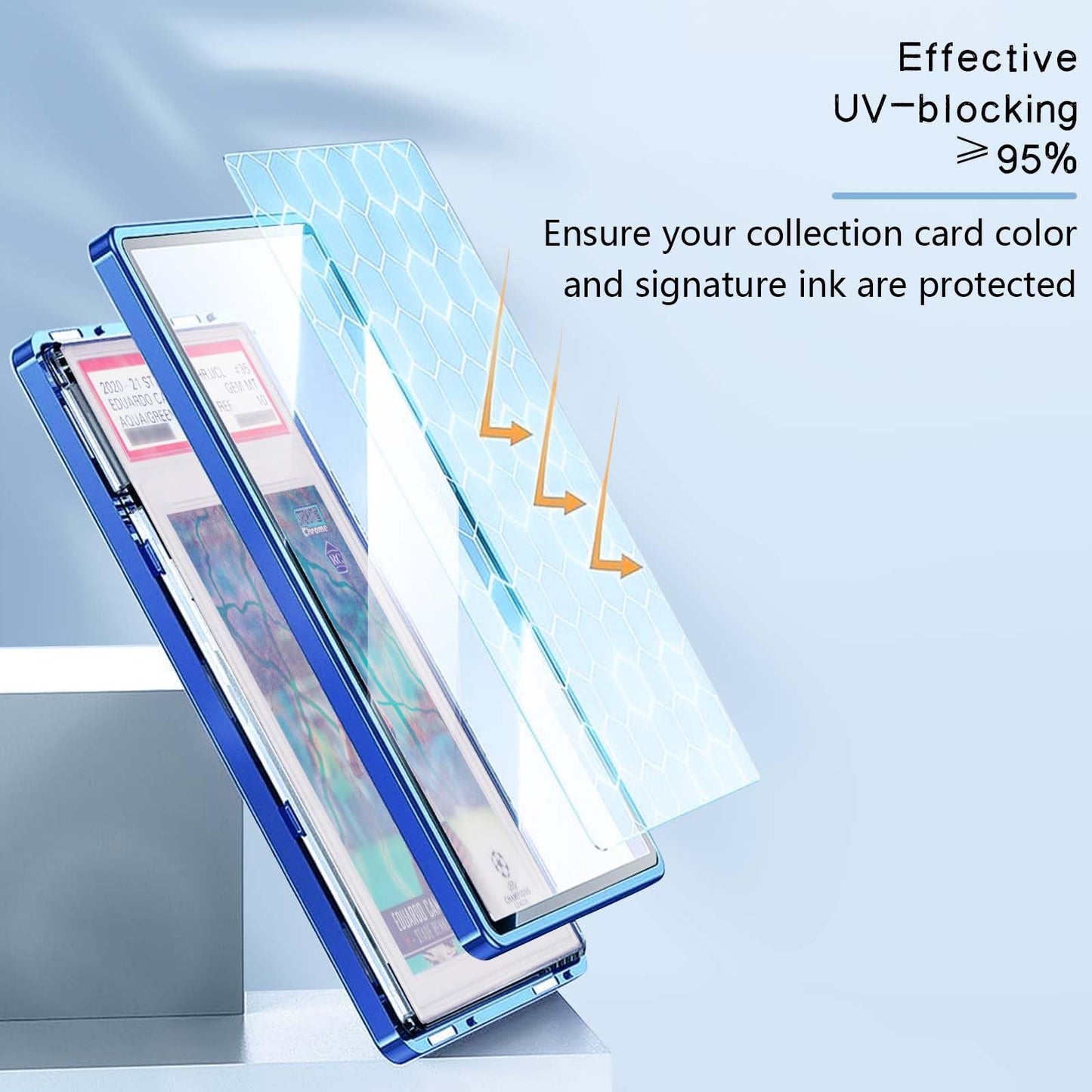 DiaoTu PSA Slab Bumper Case, Metal Graded Cards Slab Magnetic Protector for 35pt PSA/CGC/CCIC Graded Cards|Scratch Resistant | Stackable | UV