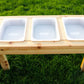 Noble Toys Wooden Toddler Triple Bin Sensory Table | Toddlers Activity Play for Outside | Sand and Water Table for Age 18 Months+ | Fill with Craft