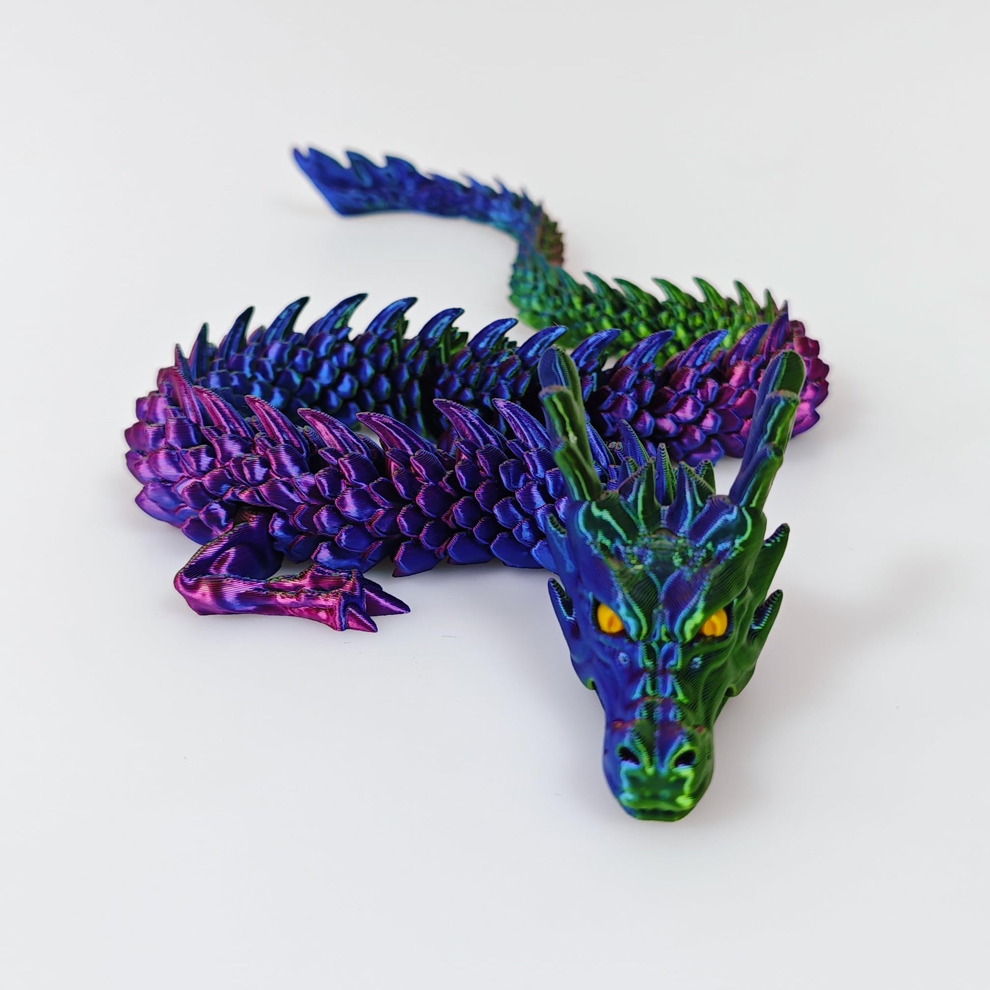 Whattiho 3D Printed Dragon, Articulated Dragon Fidget Toy Posable Flexible Toys for Car Decoration and Ornament Figures