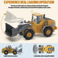 KIDMARKT Metal RC Wheel Loader Toy - Realistic Working Lights and Sounds, 1:20 Scale, 9-Channel Remote Control Construction Play Tractor Toys for Kids
