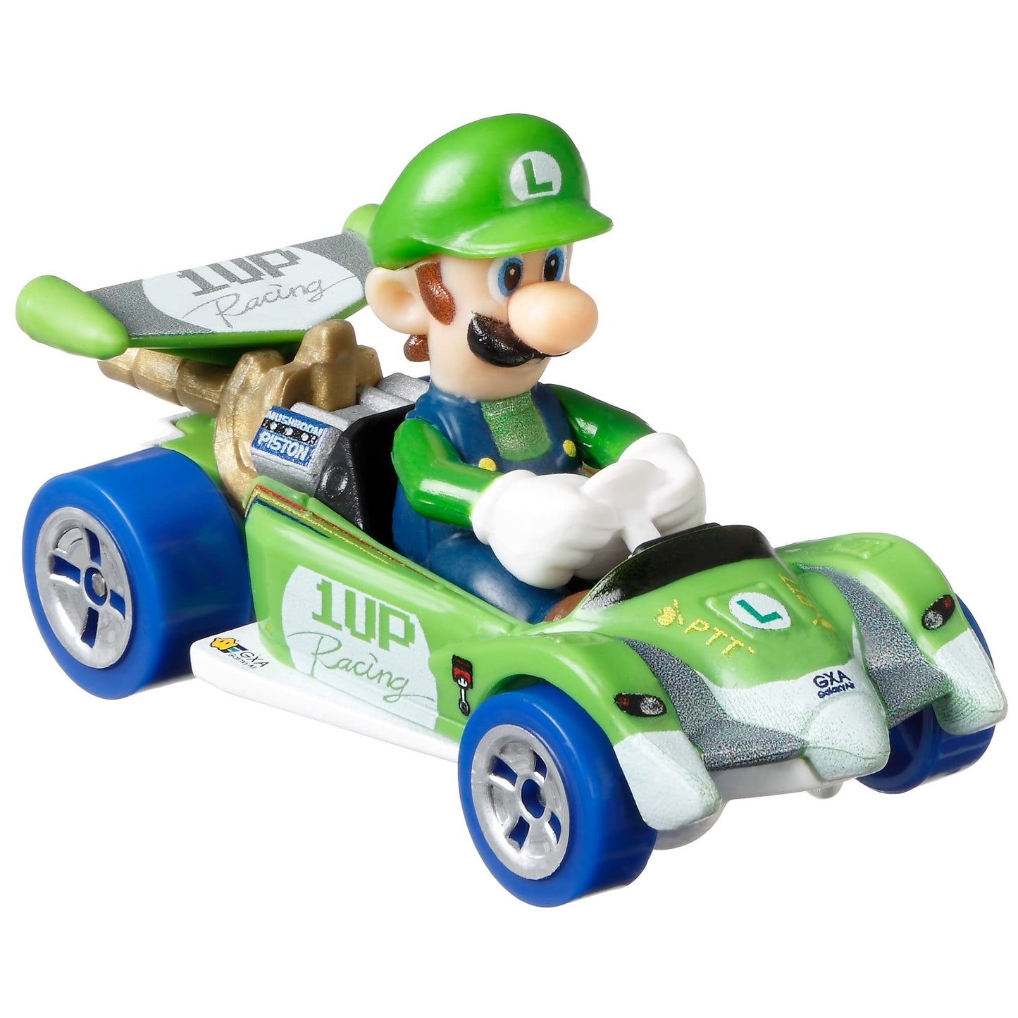 Hot Wheels - Toys, Color (Mattel GRN18) Luigi Circuit Special Mario Kart Character Car Diecast 1:64 Scale