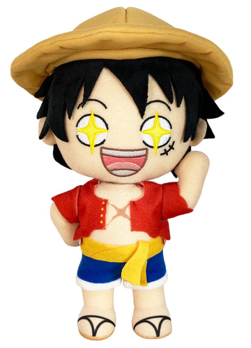 Great Eastern Entertainment One Piece - Monkey D. Luffy (Face Changing) Plush 8" H