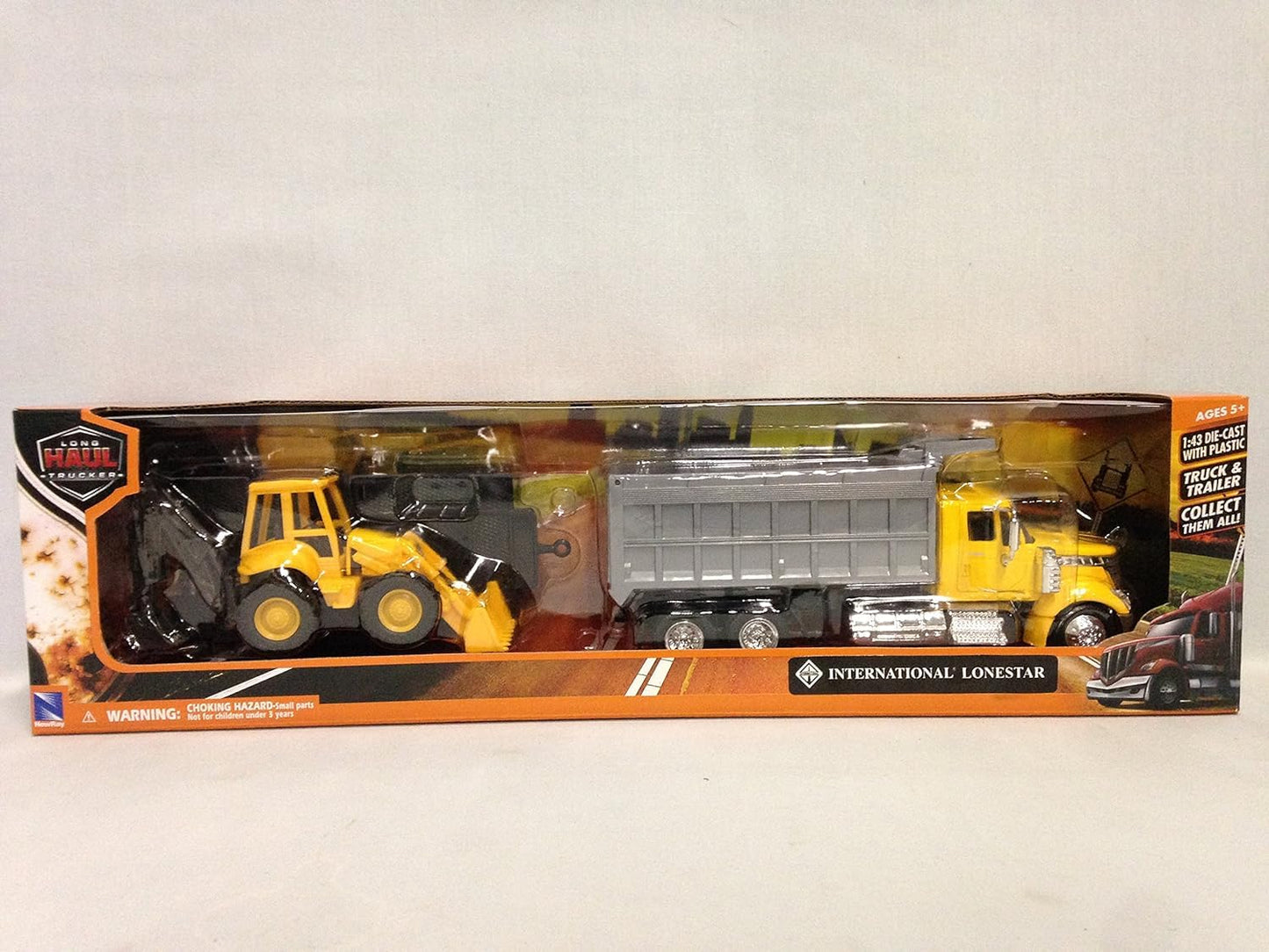 1:43 Scale International Lonestar Dump Truck W/ Wheel Loader