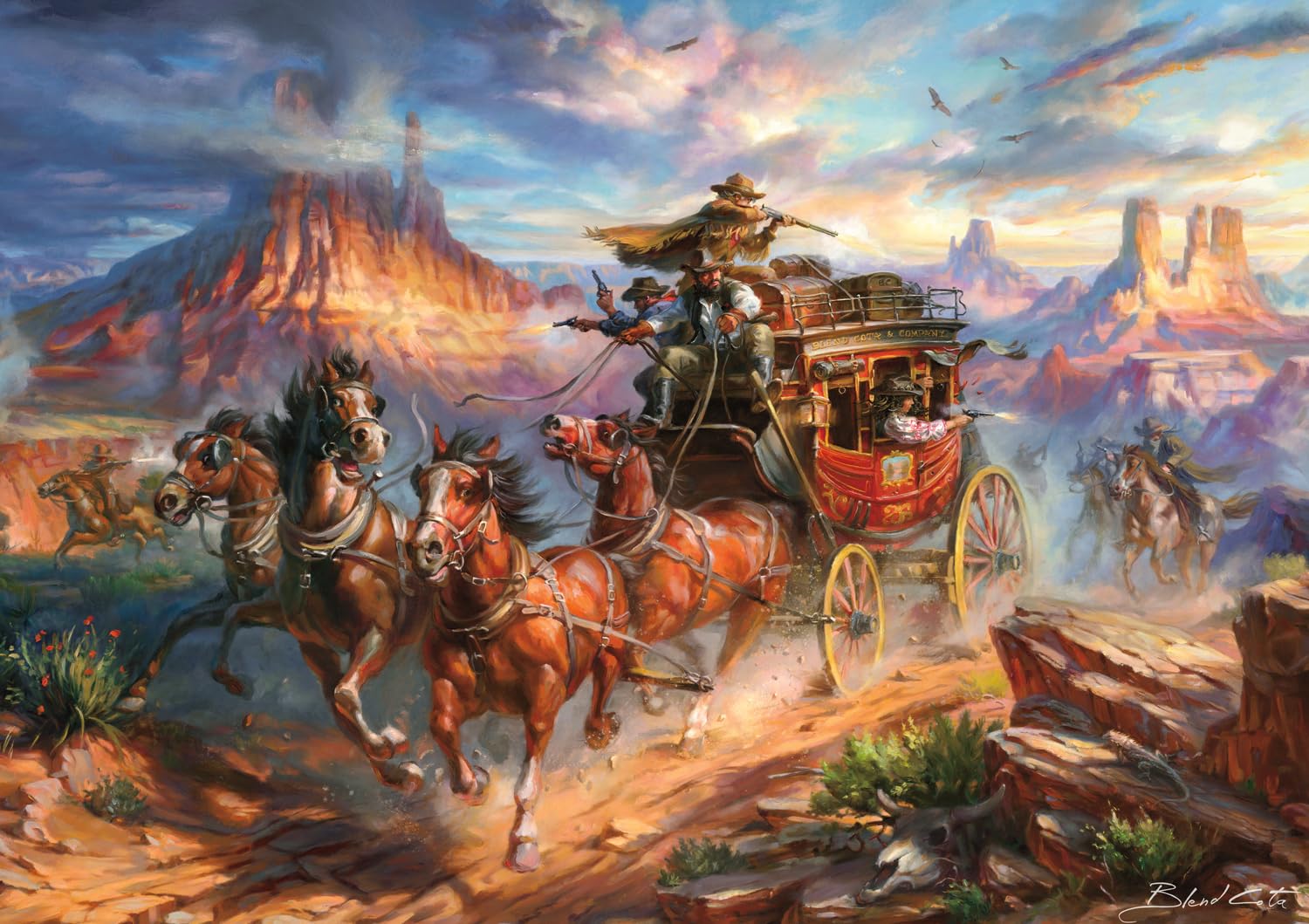 Buffalo Games - Wild Wild West - 500 Piece Jigsaw Puzzle for Adults