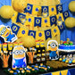 Despicable Me Hanging Swirl Decorations, 26" (Pack of 3) - Eye-Catching Yellow & Blue Design, Perfect for Indoor & Outdoor Use