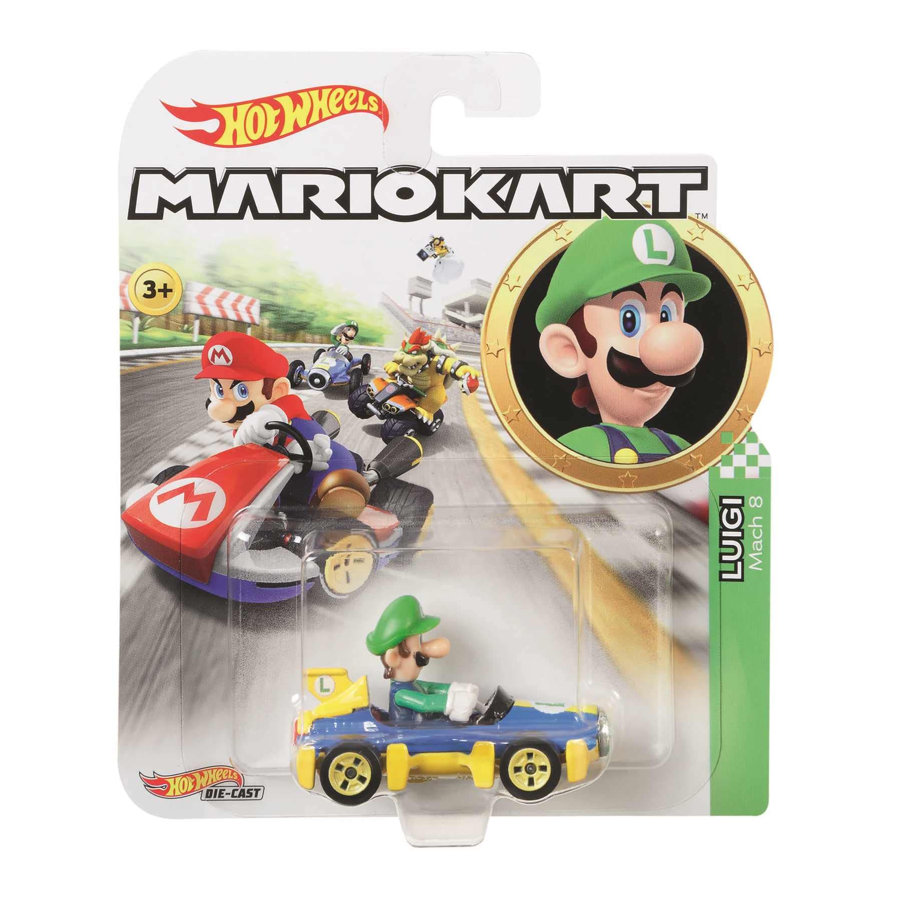 Hot Wheels Mario Kart Luigi, Mach 8