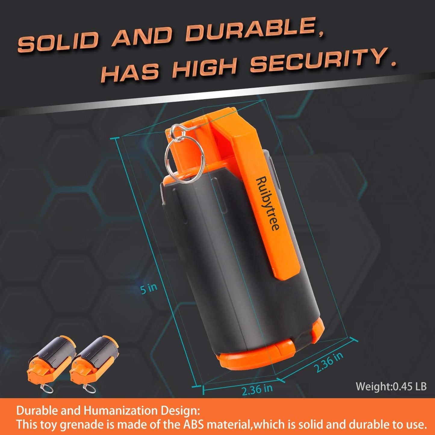 Ruibytree CS Tactical Hand Grenade Toy for Nerf Rival Battle Games