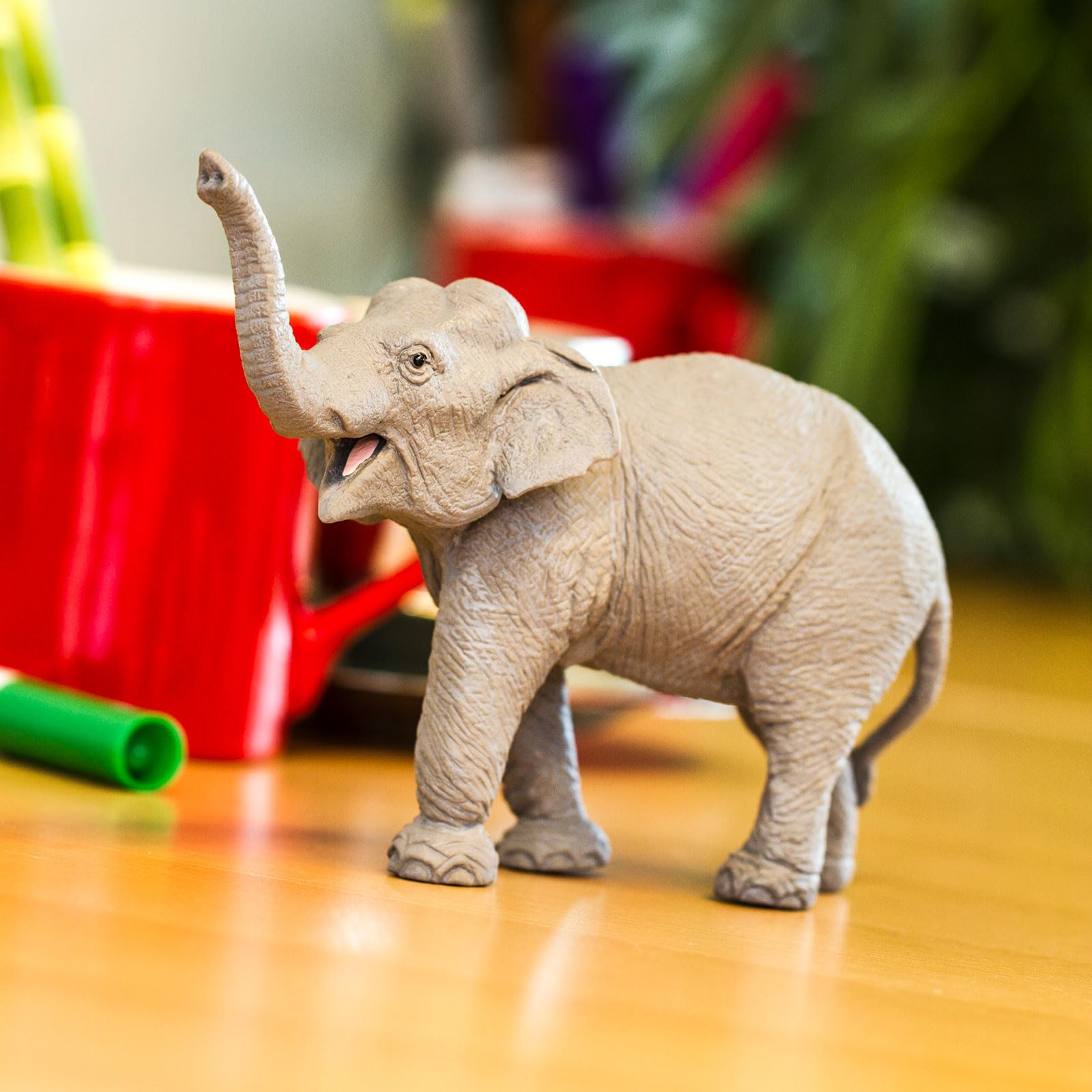 Safari Ltd. Asian Elephant Figurine - Hand-Painted Lifelike 6.5" Model Figure - Educational & Fun Toy for Boys, Girls & Kids Ages 3+