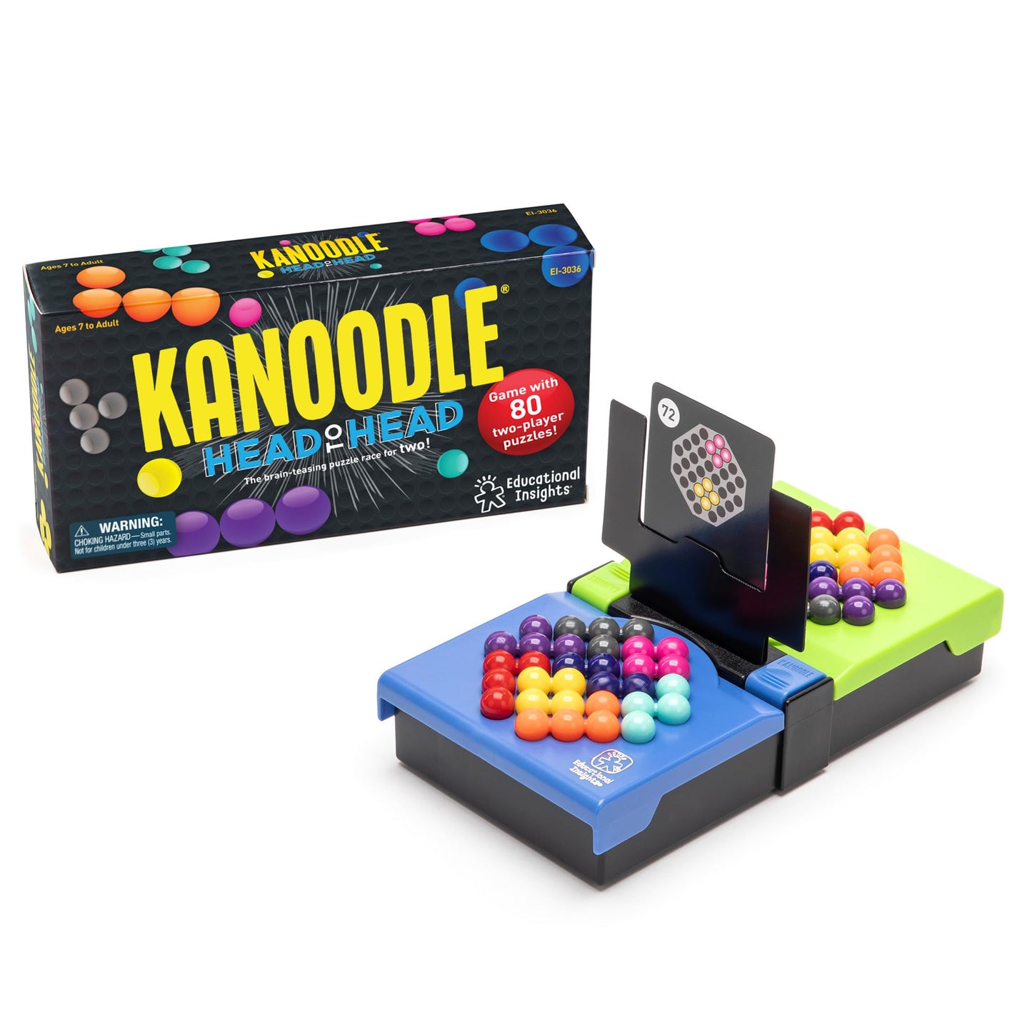 Educational Insights Kanoodle Head-to-Head - 3D Brain Teaser Puzzles for Kids, Spatial Puzzle Games for Adults, Teens and Kids, Problem Solving Toys
