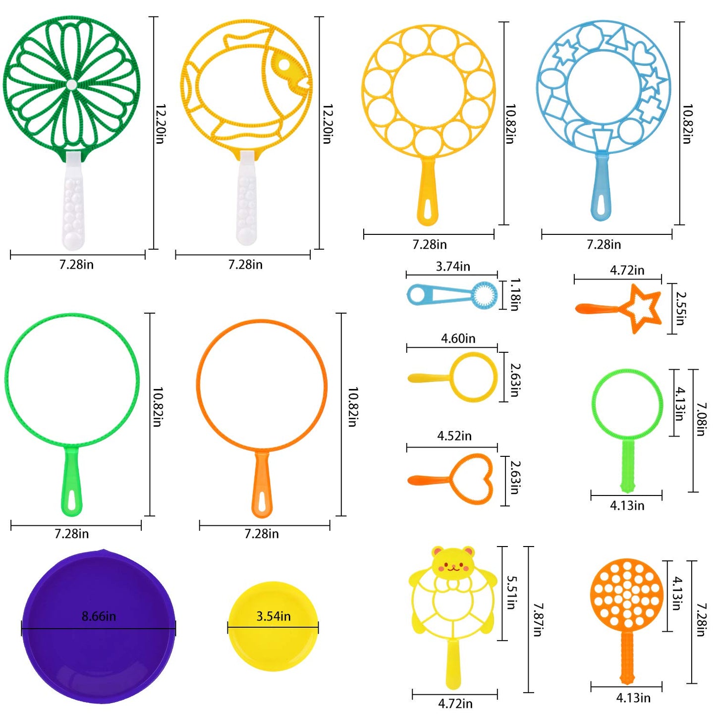 Big Bubble Wands Set Bubble Party Pack Bulk, Funny Bubble Toy Bubble Making Toys for Outdoor, Big Bubble Wands Bulk for All Age People Bubbles Party