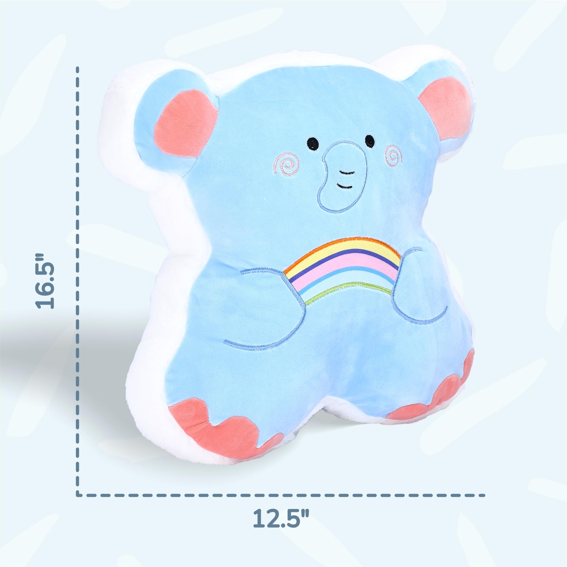PixieCrush Wonder Products Stuffed Animal - Stuffed Elephant Pillow - Cuddle Plush - Blue Elephant Plush Animal - Soft Removable Washable Toy Plushy