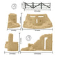 BMC Classic Marx Axis Ambush - 14pc Tan Plastic Army Men Playset Accessories