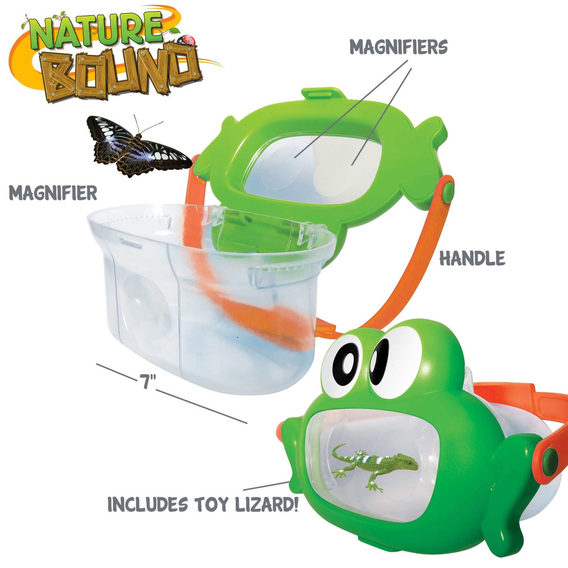 Nature Bound Critter Box Bug Catcher for Kids, Insect Container for Backyard Exploration, for Boy or Girl Toddler Ages 3 +, Green