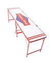 Happy Dad Portable Pong Table for Party, Tailgate Games, Folding Table for Indoor or Outdoor, Durable Scratch Proof Aluminum and Wood, Carrying