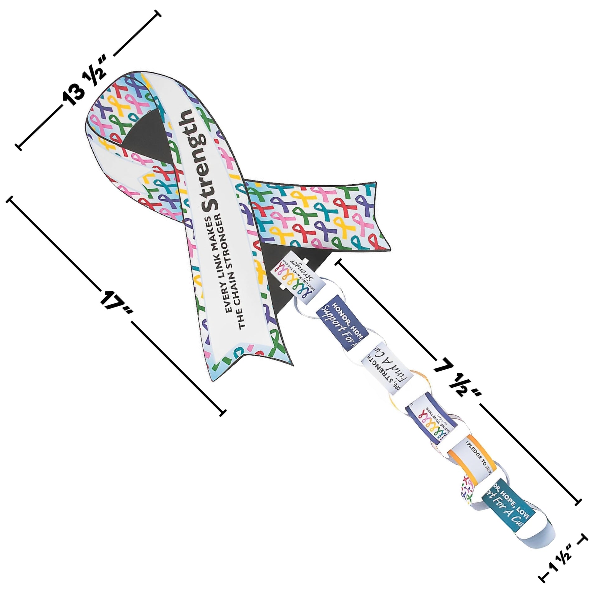 Fun Express Cancer Awareness Fundraising Paper Chain Craft Kit - Fun Creative Activity for Kids and Families - Perfect for Home Projects Charity