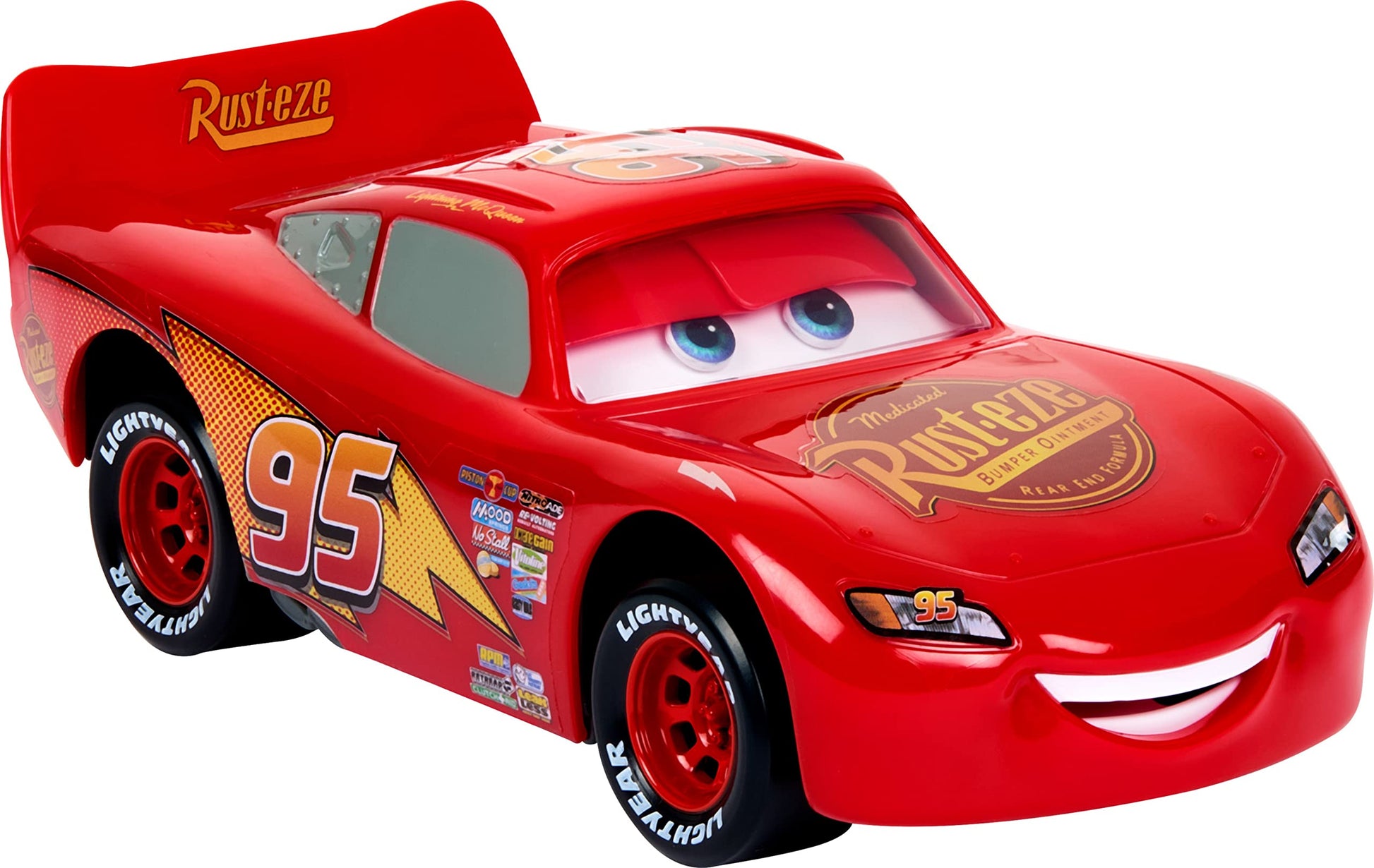 Mattel Disney and Pixar Cars Moving Moments Lightning McQueen Race Car